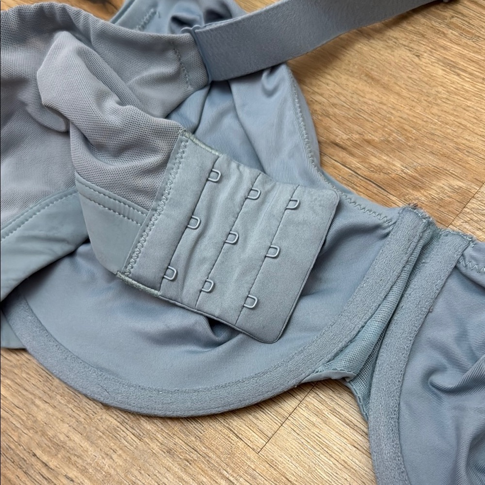 Modern Movement Comfortably Cool  Underwire Full Coverage Gray Blue Bra - Picture 6 of 7
